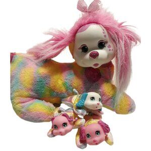 Puppy Surprise Sugar & 3 Puppies Plush Toy purple pink multi 2016 rainbow stuffe